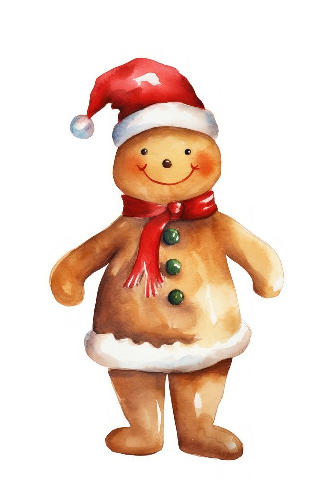 Christmas ginger man figurine snowman cookie. AI generated Image by rawpixel.