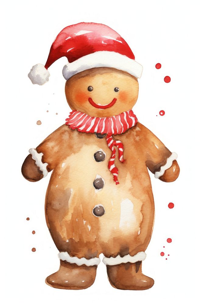 Christmas ginger man cookie gingerbread snowman. AI generated Image by rawpixel.