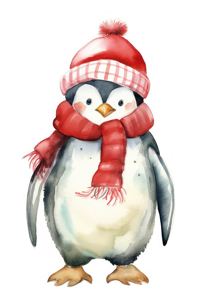 Penguin snowman animal winter. AI generated Image by rawpixel.