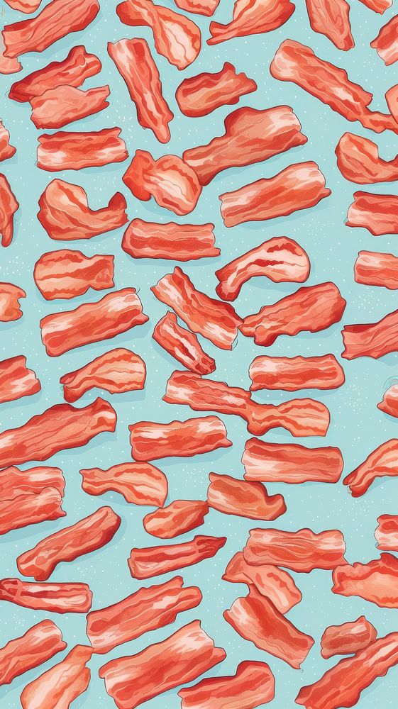 Bacon backgrounds repetition abundance. AI generated Image by rawpixel.