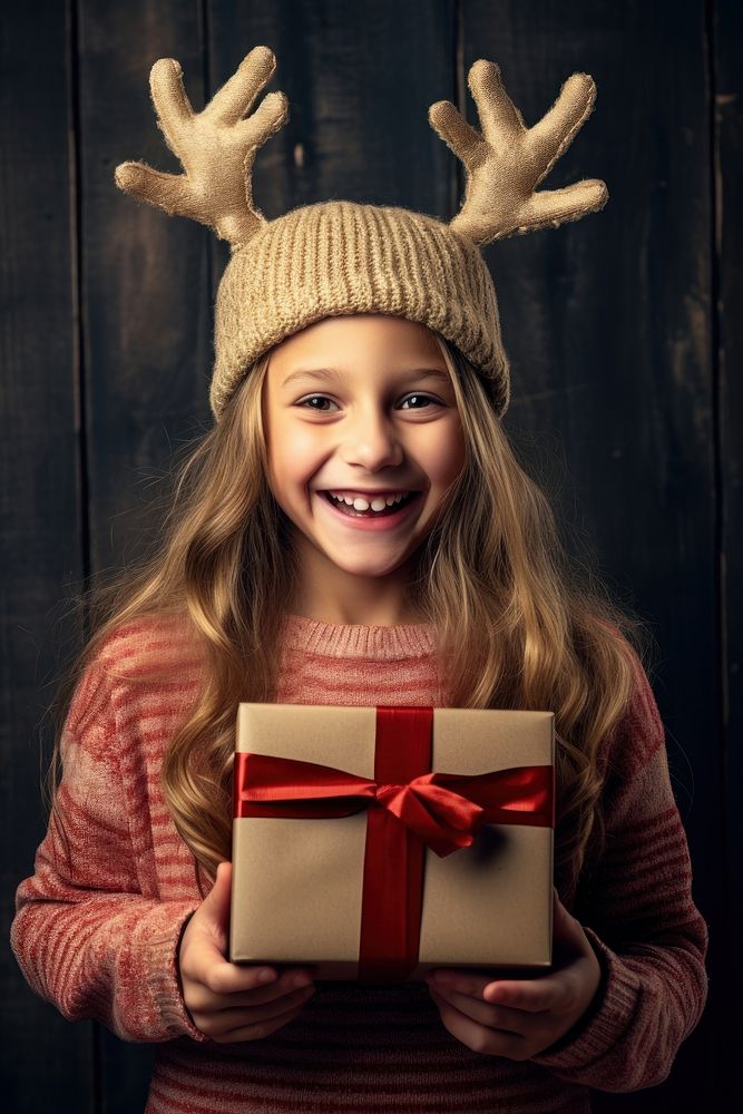 Christmas holding smile child. AI generated Image by rawpixel.