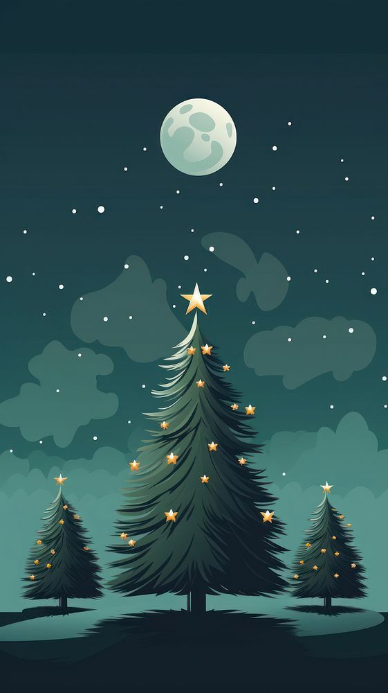 Christmas tree christmas outdoors nature. AI generated Image by rawpixel.