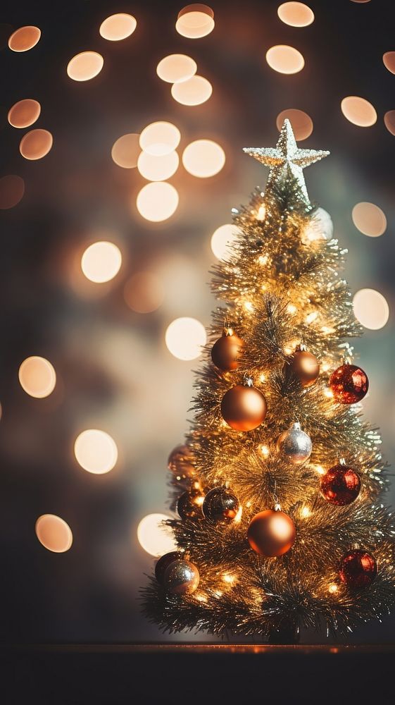 Christmas tree christmas light night. AI generated Image by rawpixel.