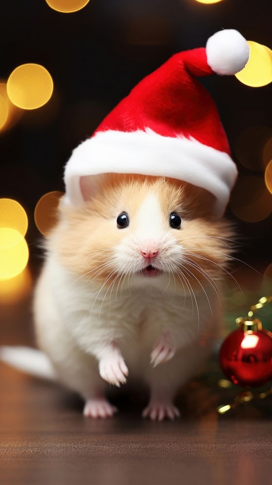 Pet christmas hamster mammal. AI generated Image by rawpixel.