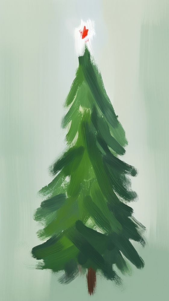 Tree christmas drawing plant. AI generated Image by rawpixel.