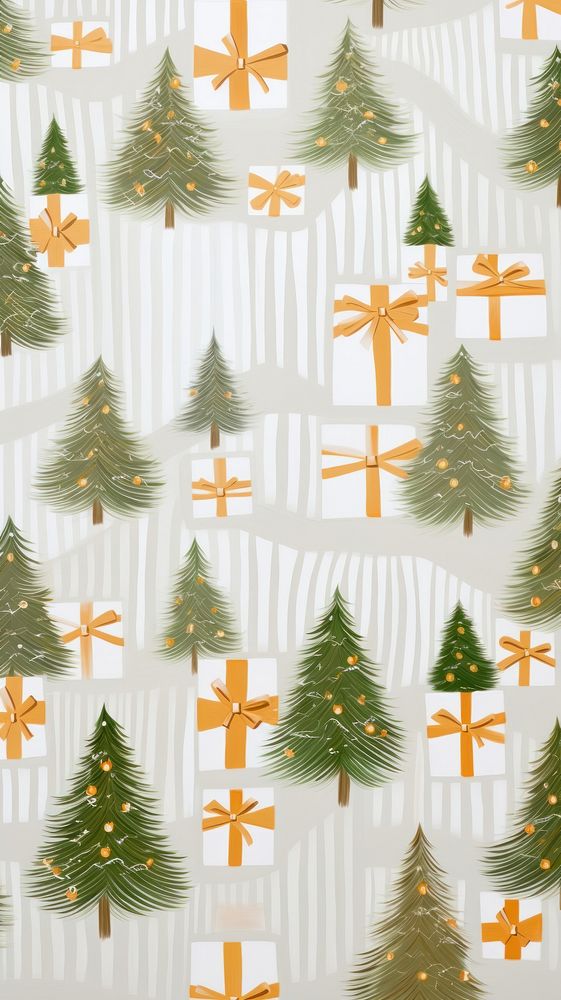 Tree backgrounds christmas pattern. AI generated Image by rawpixel.