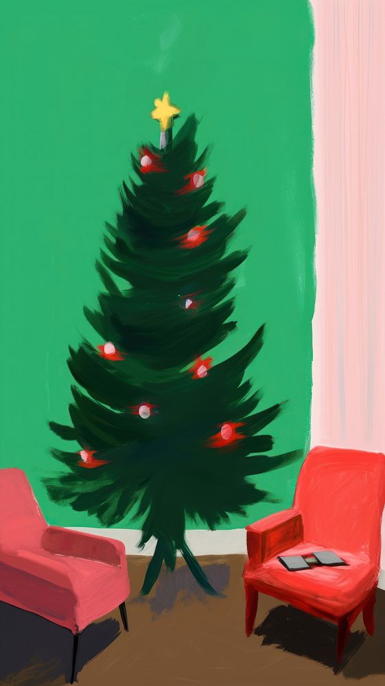 Christmas tree furniture chair. AI generated Image by rawpixel.