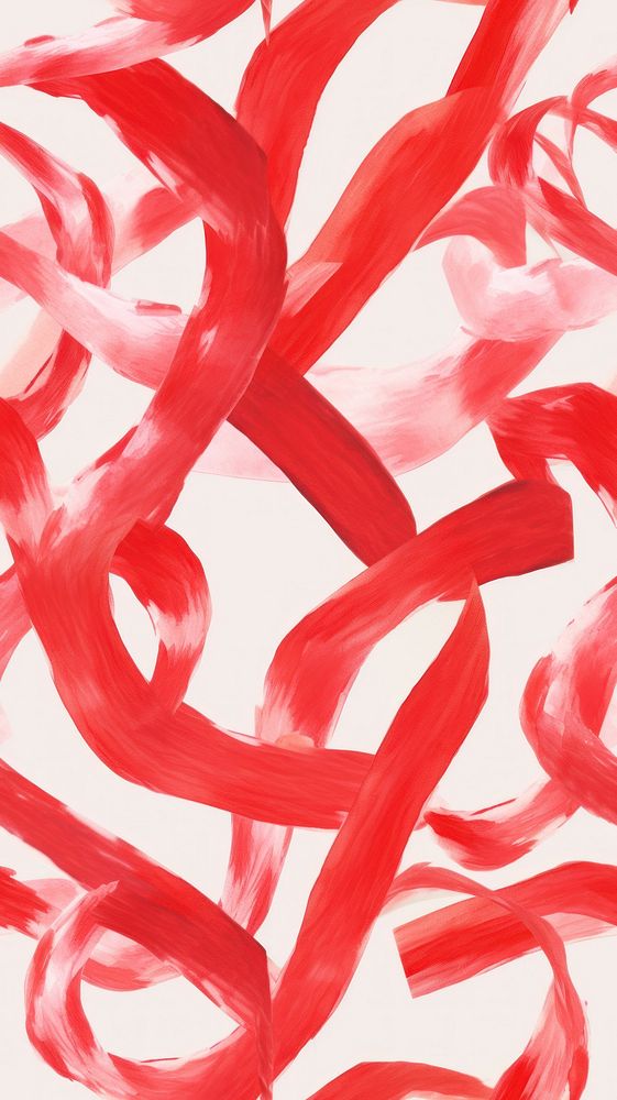Red ribbon backgrounds pattern petal. AI generated Image by rawpixel.