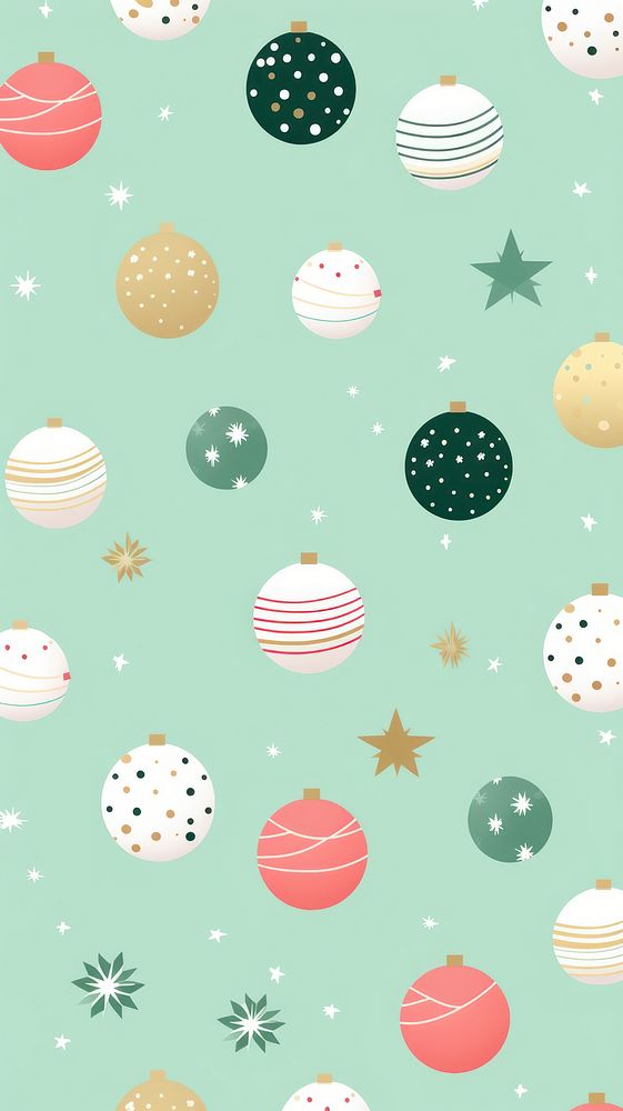 Christmas ball pattern christmas backgrounds. AI generated Image by rawpixel.