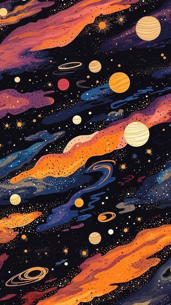 Galaxy outdoors pattern nature. AI generated Image by rawpixel.