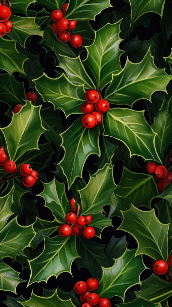 Leaf outdoors pattern holly