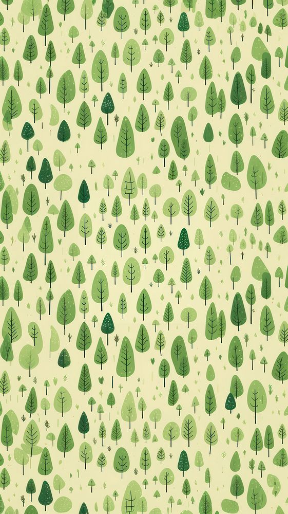 Cute tree pattern green texture. | Free Photo Illustration - rawpixel