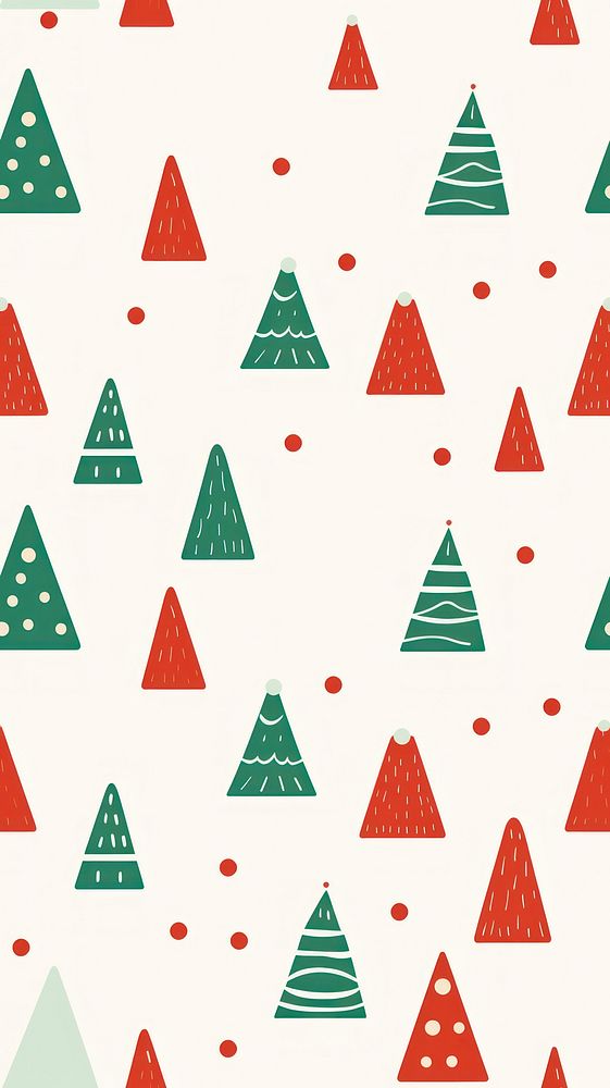 Red Christmas hat pattern christmas backgrounds. AI generated Image by rawpixel.
