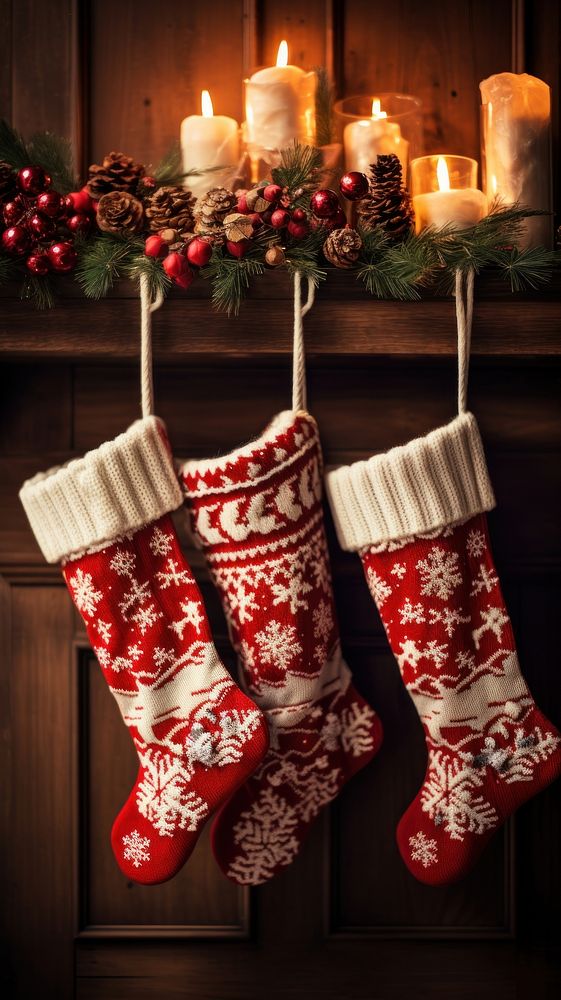 Christmas Stockings christmas stocking gift. AI generated Image by rawpixel.