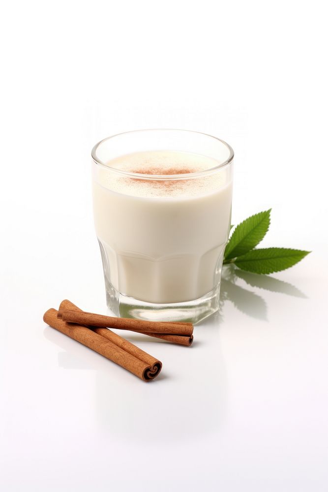 Eggnog smoothie drink glass. AI generated Image by rawpixel.