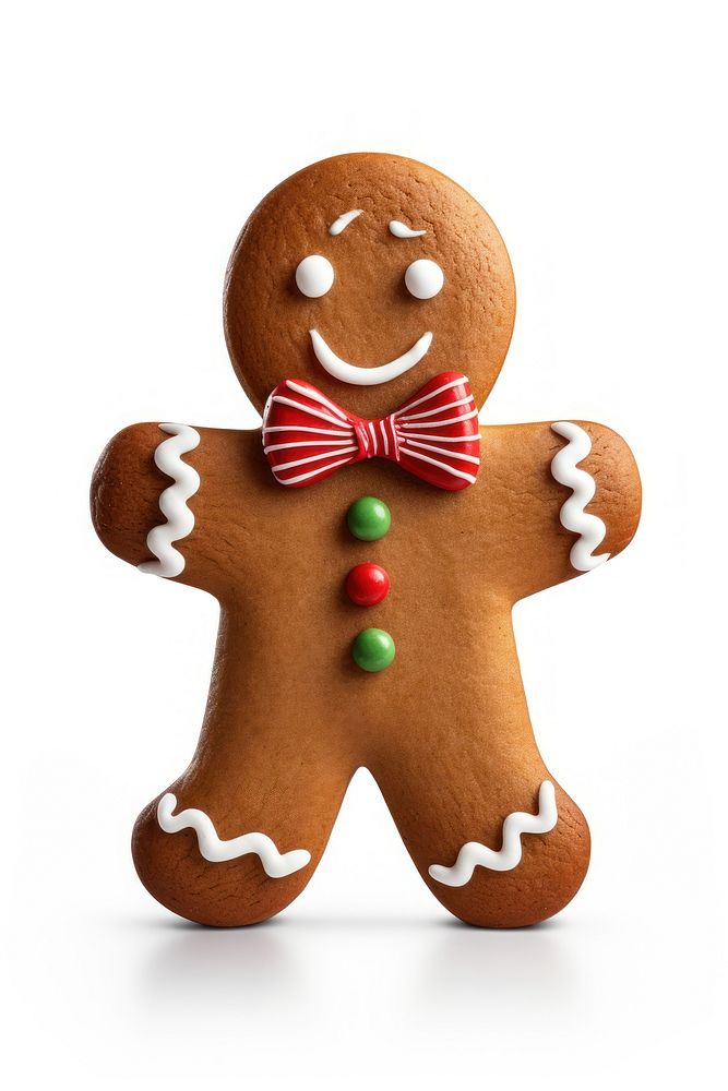 Gingerbread man christmas cookie food. AI generated Image by rawpixel.