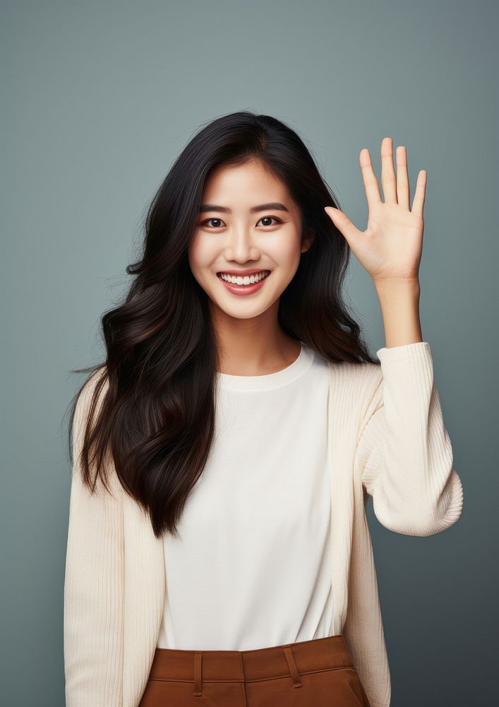 Asian woman portrait adult smile. AI generated Image by rawpixel.