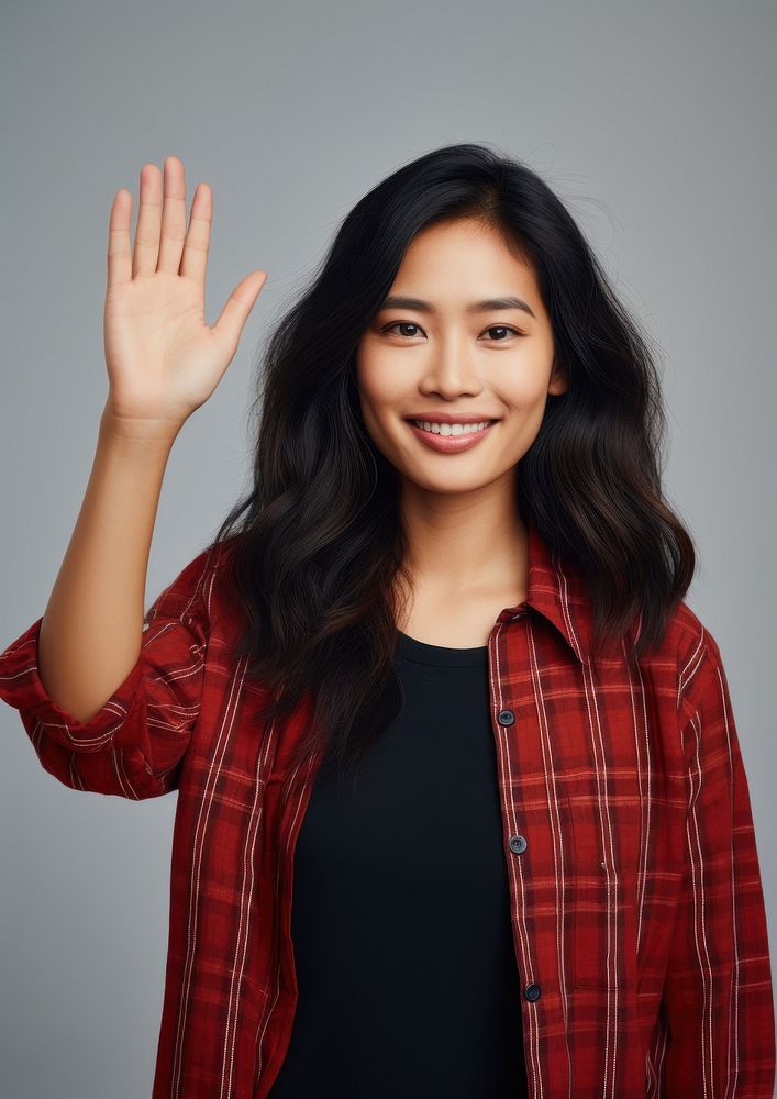 Asian woman portrait smile photo. AI generated Image by rawpixel.