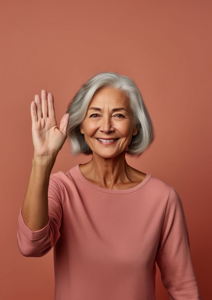 Senior woman portrait adult smile. AI generated Image by rawpixel.