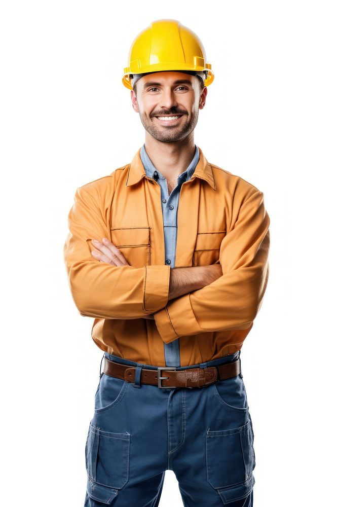 Male worker helmet construction smiling. AI generated Image by rawpixel.