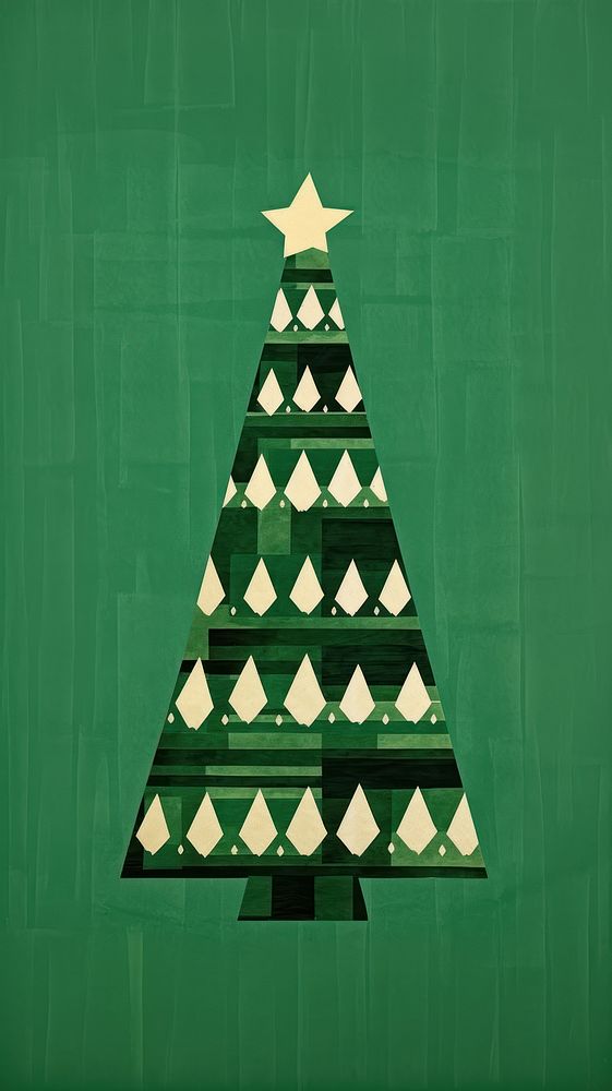 Christmas tree christmas pattern green. AI generated Image by rawpixel.
