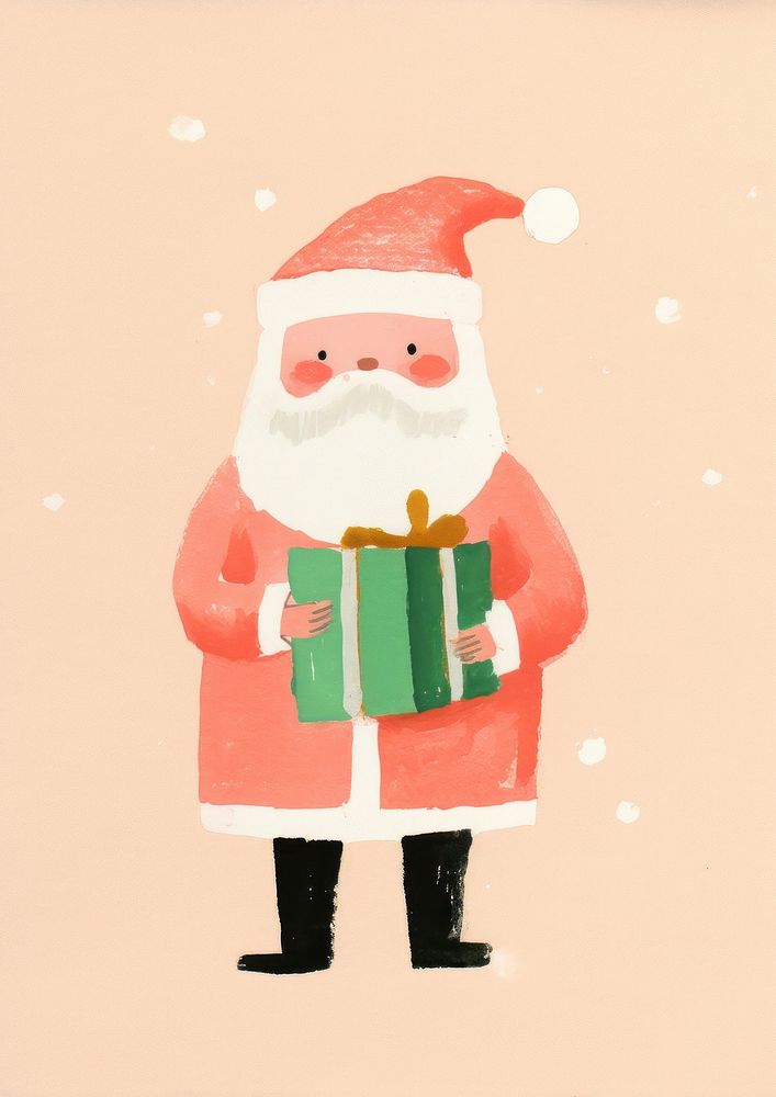 Santa rendeer holding winter paper. AI generated Image by rawpixel.