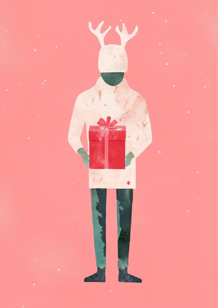Santa rendeer adult gift art. AI generated Image by rawpixel.