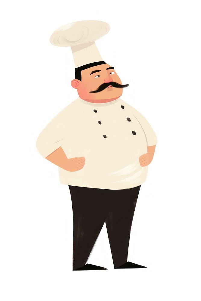 Chef drawing white background moustache. AI generated Image by rawpixel.