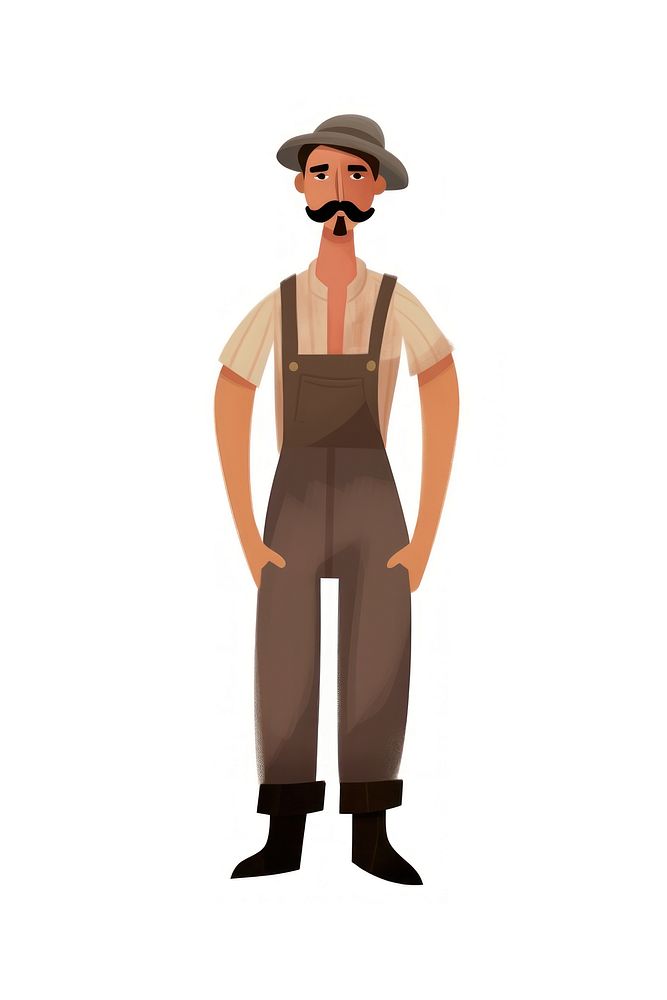 Farmer adult white background blacksmith. AI generated Image by rawpixel.