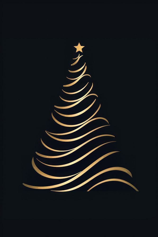 Christmas symbol night line. AI generated Image by rawpixel.