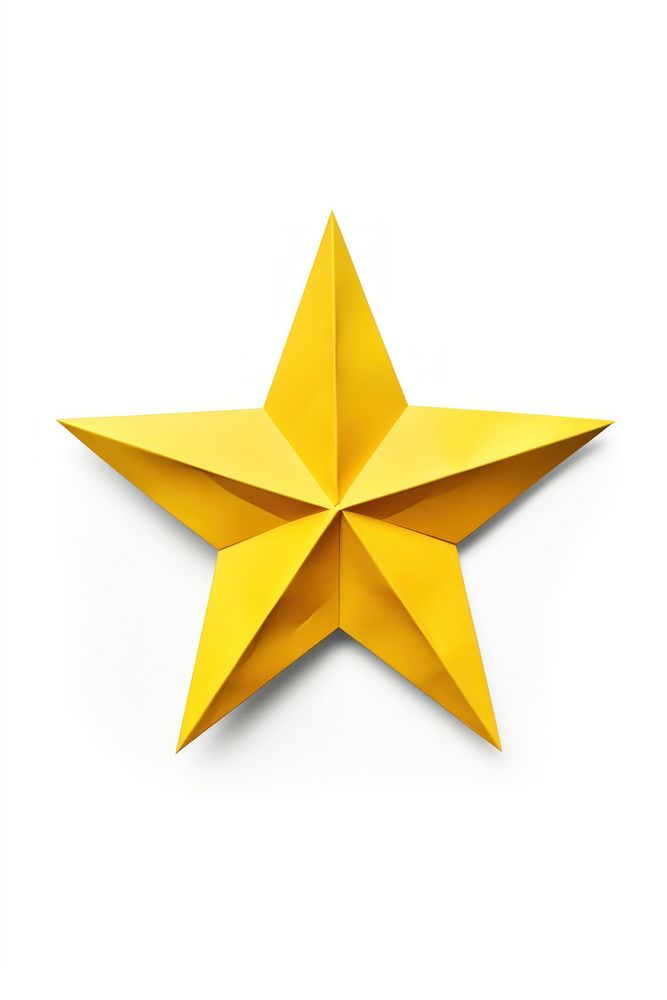 Yellow star origami symbol paper. AI generated Image by rawpixel.