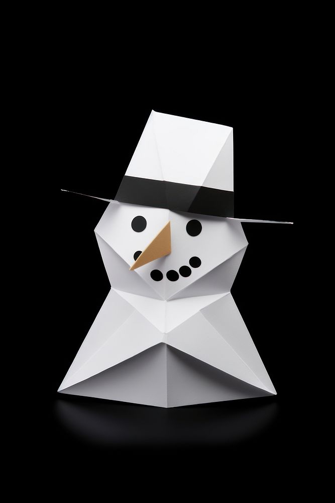 Snowman origami paper winter. AI generated Image by rawpixel.