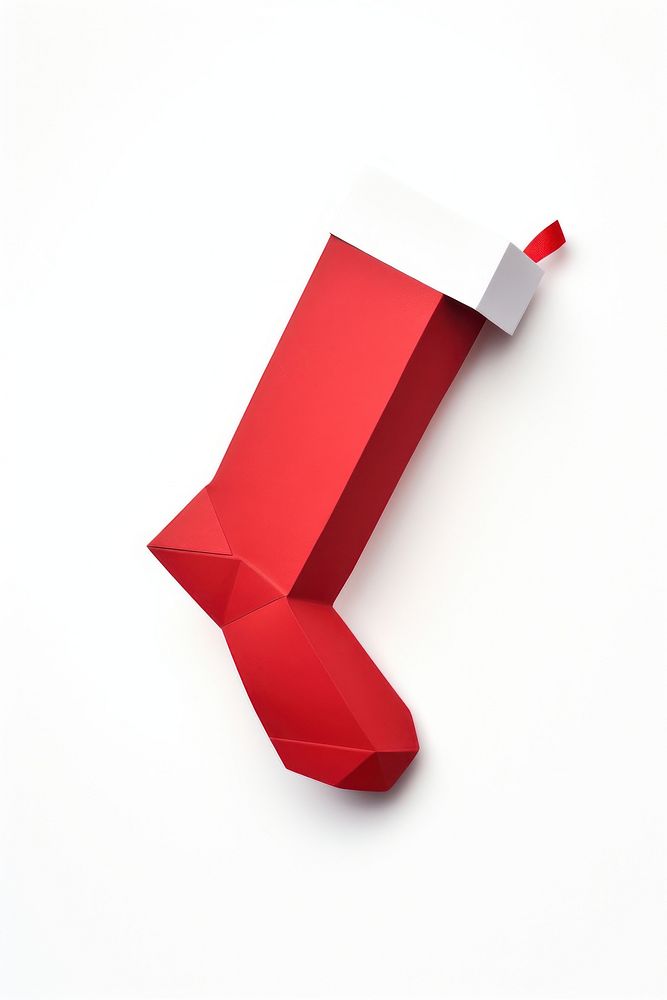 Stocking christmas origami paper. AI generated Image by rawpixel.