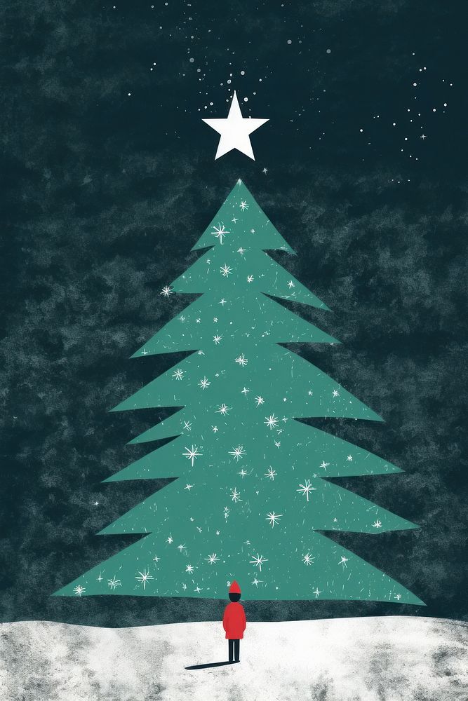Christmas tree christmas symbol night. AI generated Image by rawpixel.