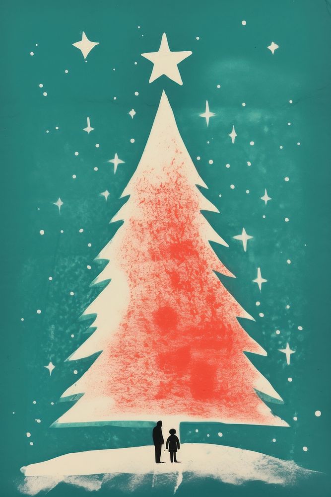 Christmas tree christmas night star. AI generated Image by rawpixel.