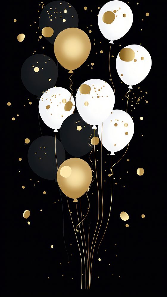 Balloon confetti celebration anniversary. AI generated Image by rawpixel.