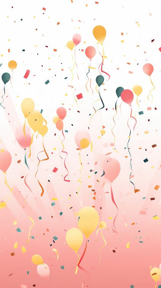 Confetti balloon party celebration. AI generated Image by rawpixel.