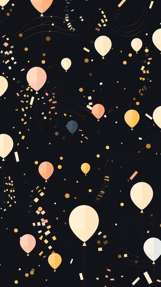 Confetti balloon pattern backgrounds. AI generated Image by rawpixel.