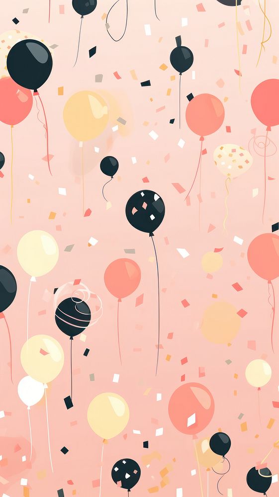 Confetti balloon pattern party. AI generated Image by rawpixel.