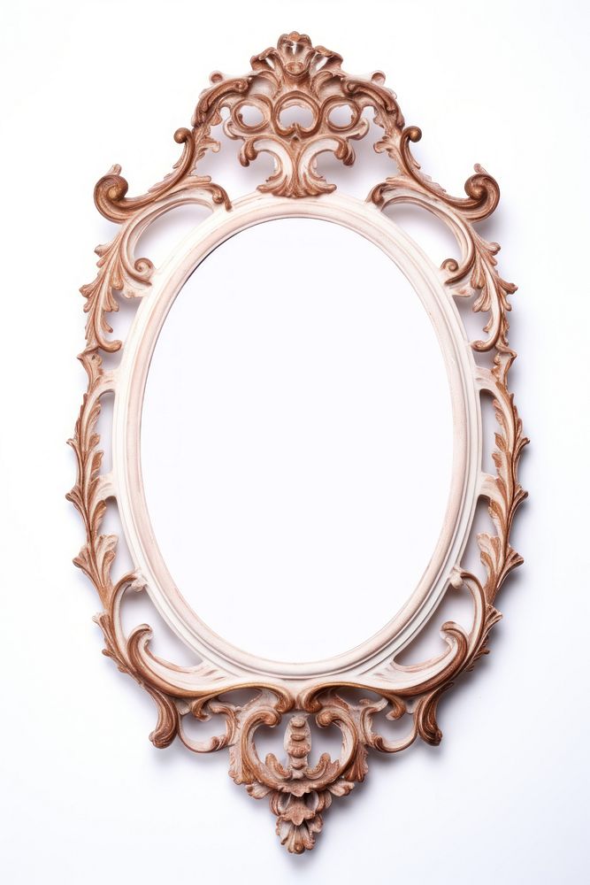 Oval Rococo mirror photo oval. AI generated Image by rawpixel.