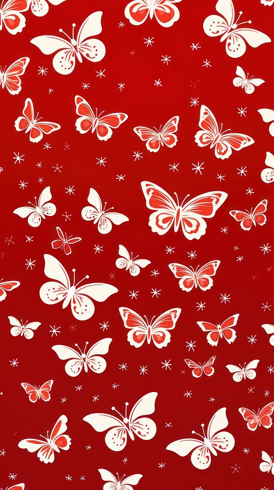 Butterfly chinese pattern backgrounds red blackboard. AI generated Image by rawpixel.