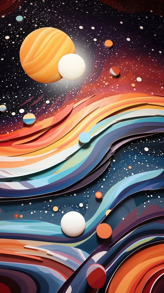 Backgrounds astronomy abstract painting. AI generated Image by rawpixel.