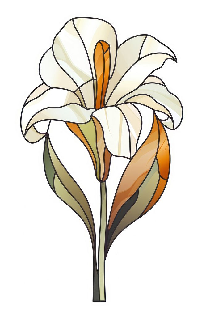 Glass Lily lily flower plant. AI generated Image by rawpixel.