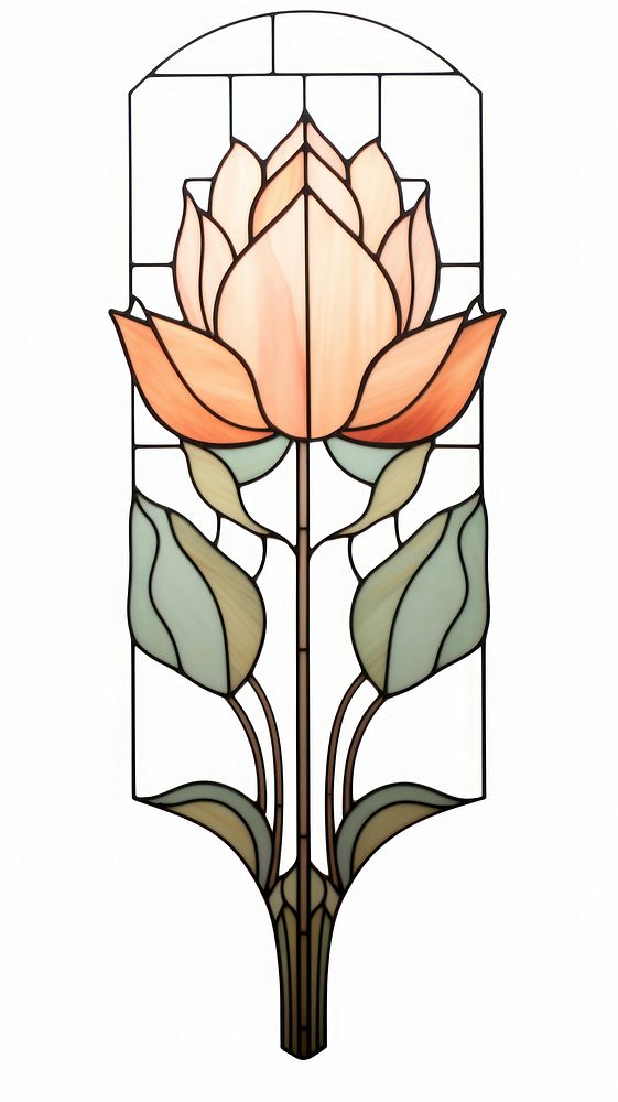 Lotus glass art white background. AI generated Image by rawpixel.