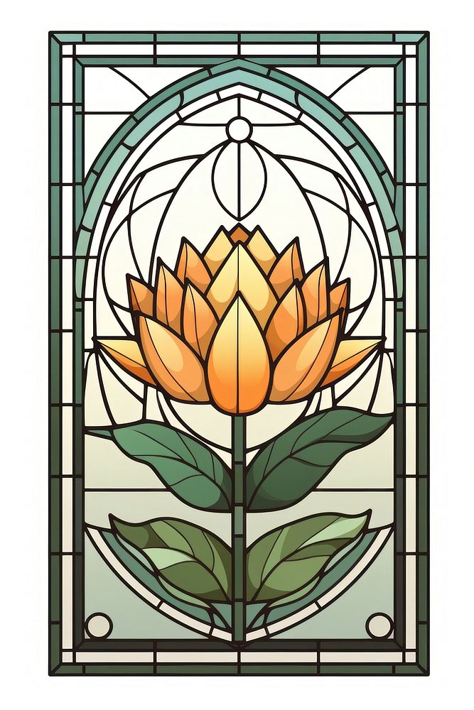 Lotus shape glass art. AI generated Image by rawpixel.