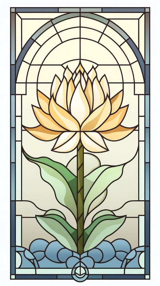 Lotus art shape glass. AI generated Image by rawpixel.