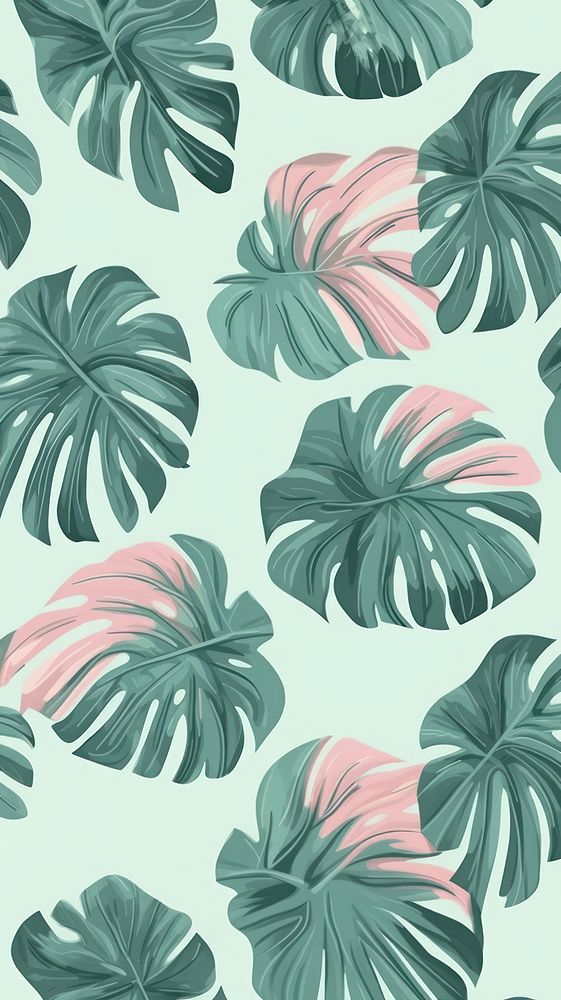 Philodendron pattern backgrounds wallpaper. 