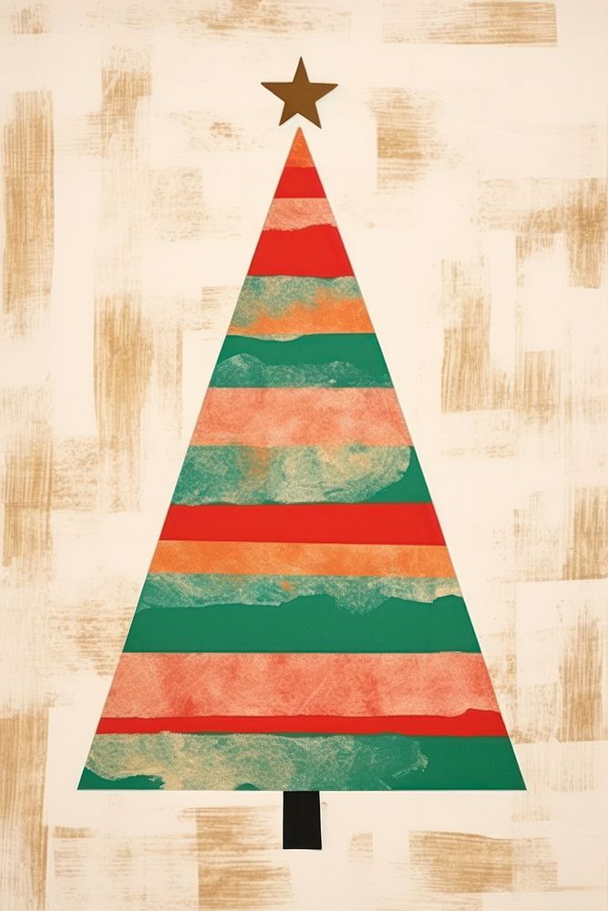 Christmas tree christmas abstract art. AI generated Image by rawpixel.
