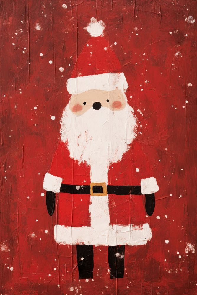 Santa Claus art christmas painting. AI generated Image by rawpixel.