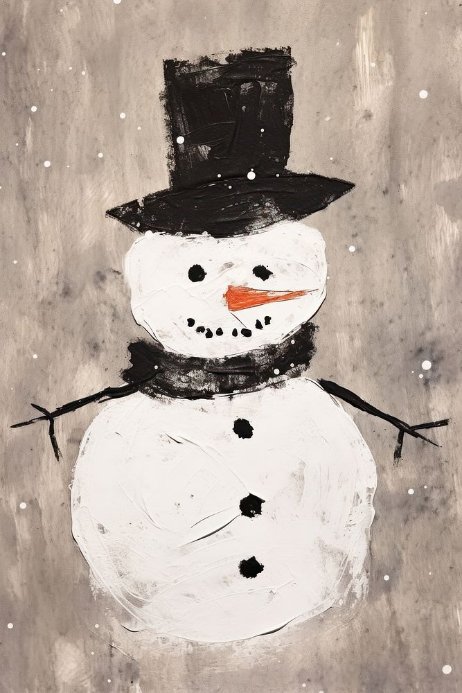 Snow man snow snowman winter. AI generated Image by rawpixel.
